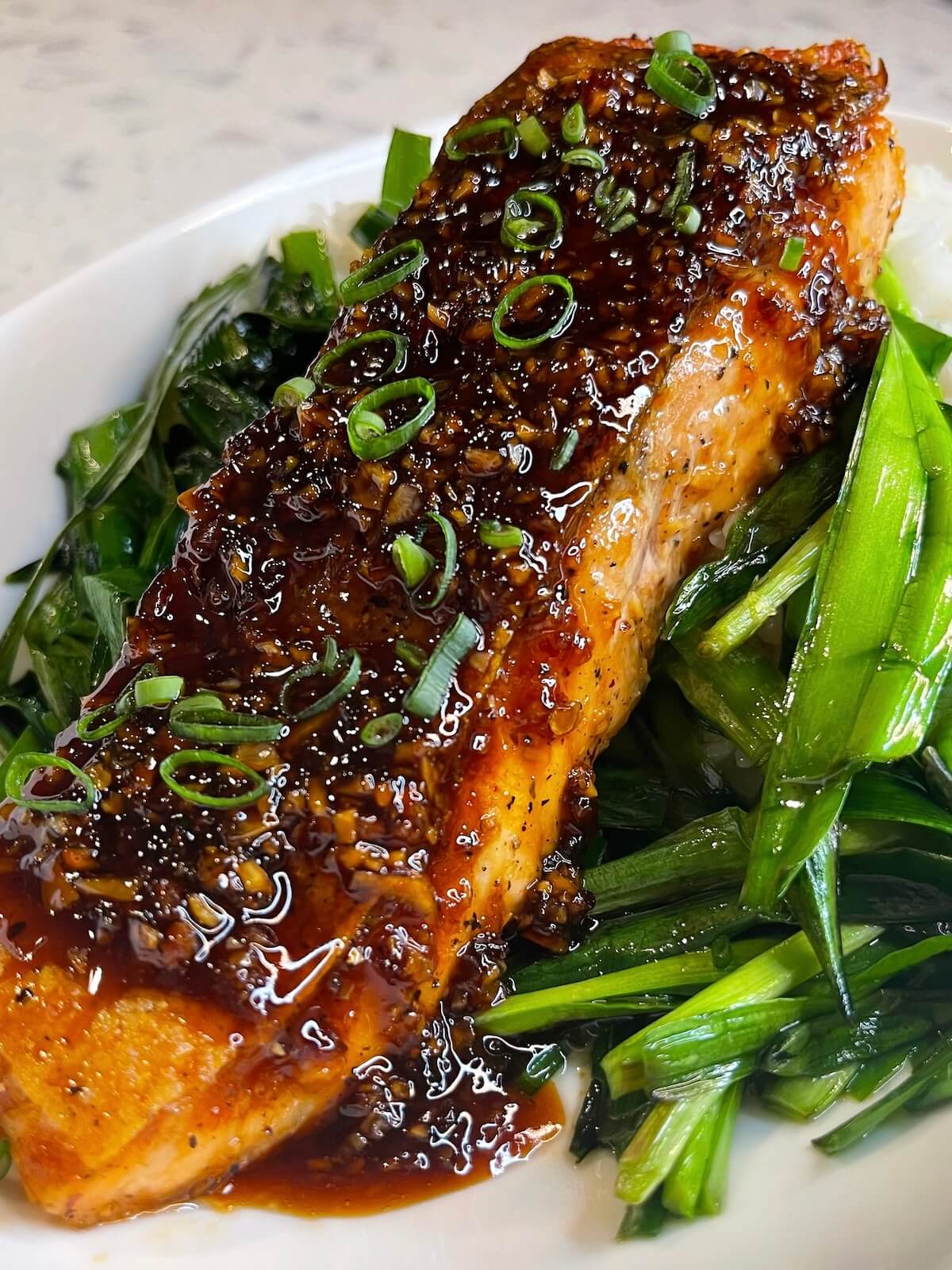 Honey Soy Glazed Salmon - Jasmine and Tea