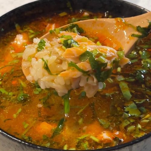 Salmon and Rice Soup Jasmine and Tea